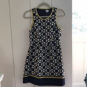 Crown & Ivy like new navy and yellow dress